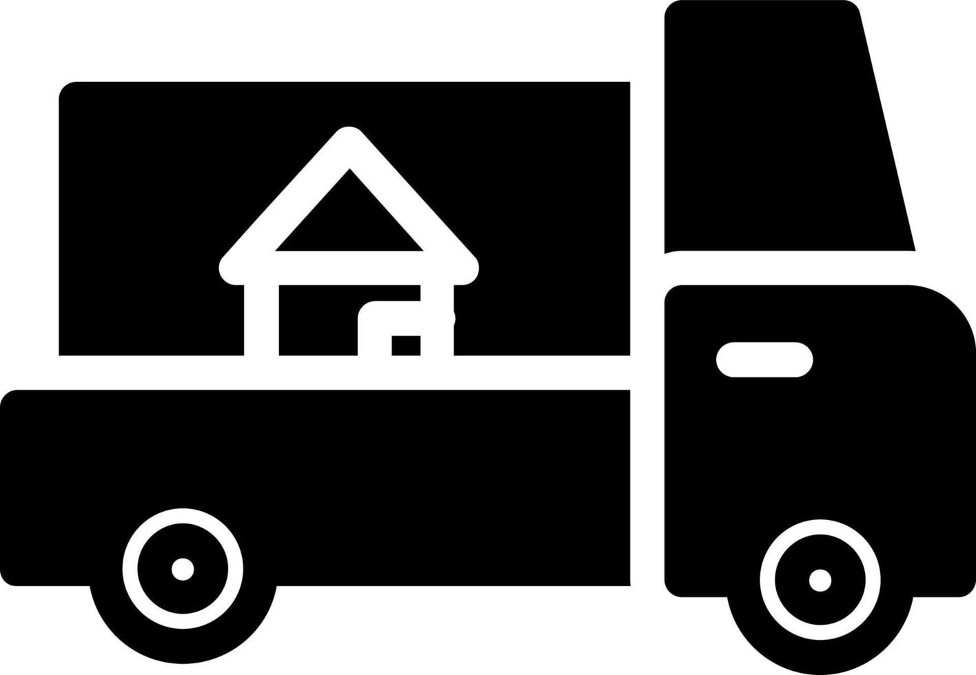 Truck Moving Vector Icon Design