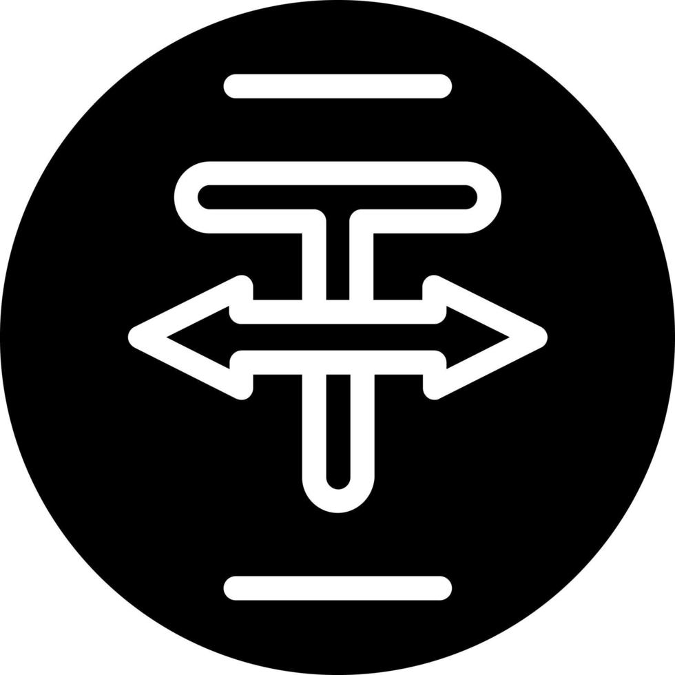 Text Width Vector Icon Design