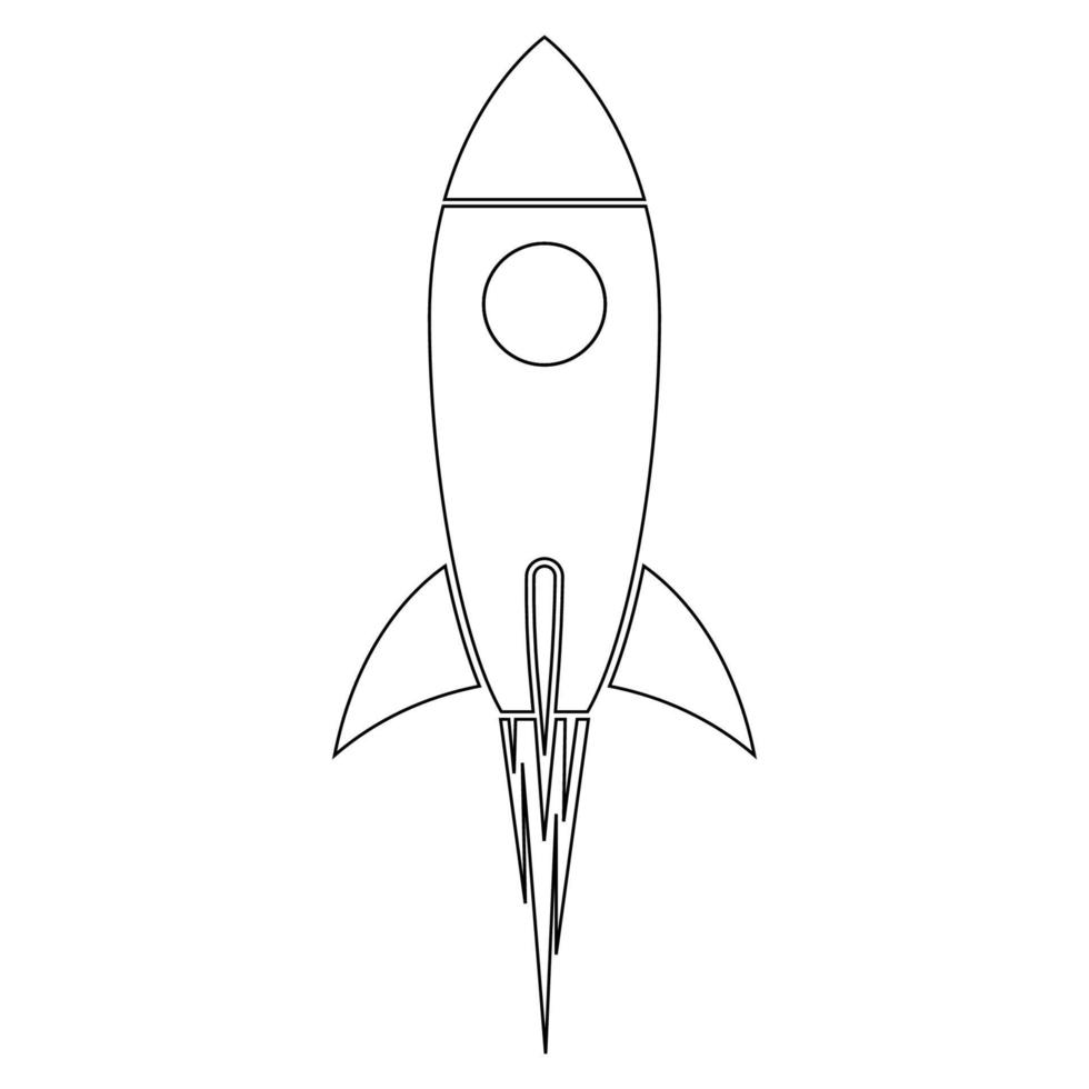 Rocket ilustration logo vector