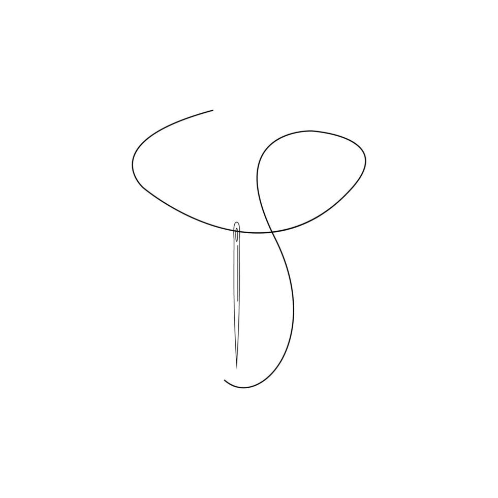 sewing needle logo vector
