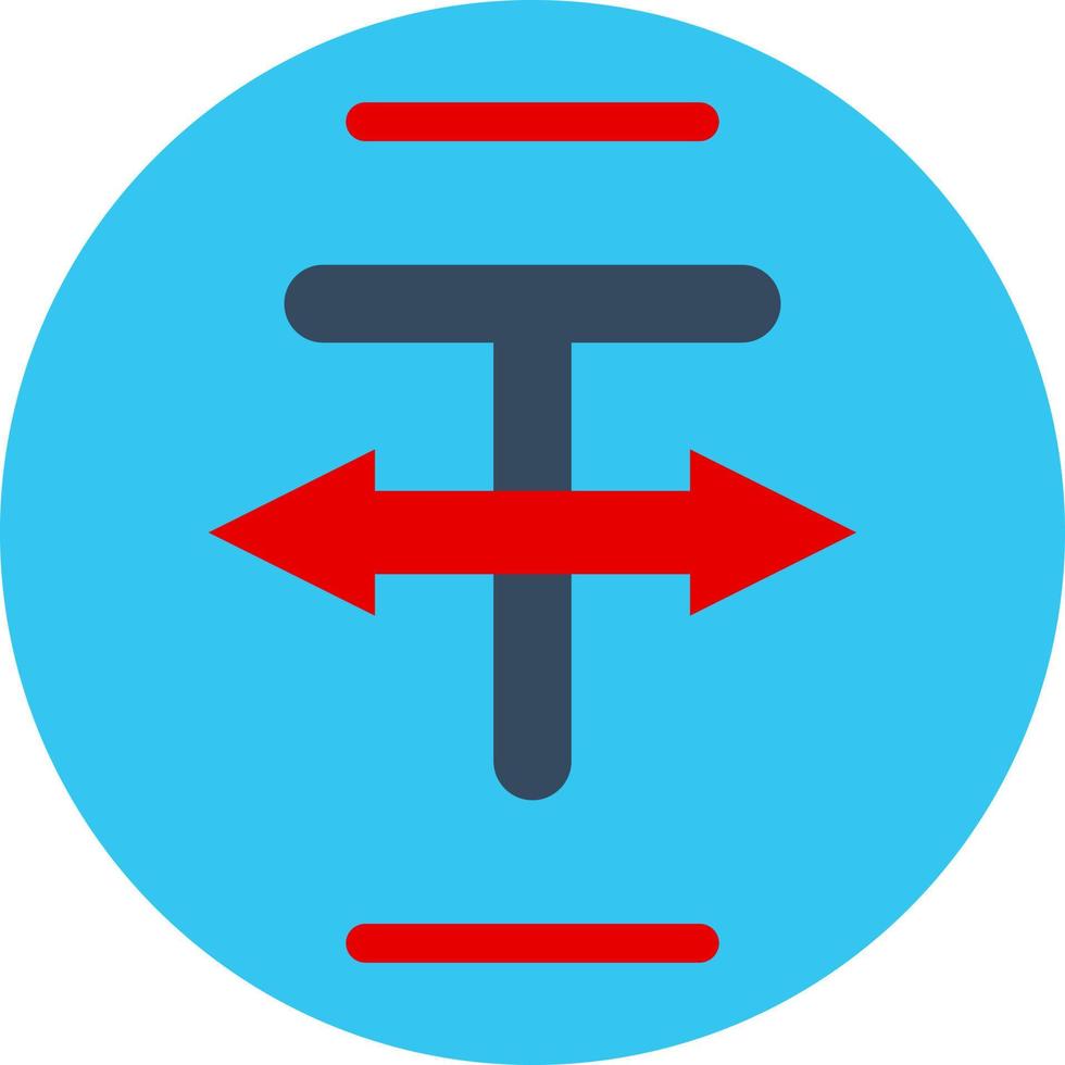 Text Width Vector Icon Design