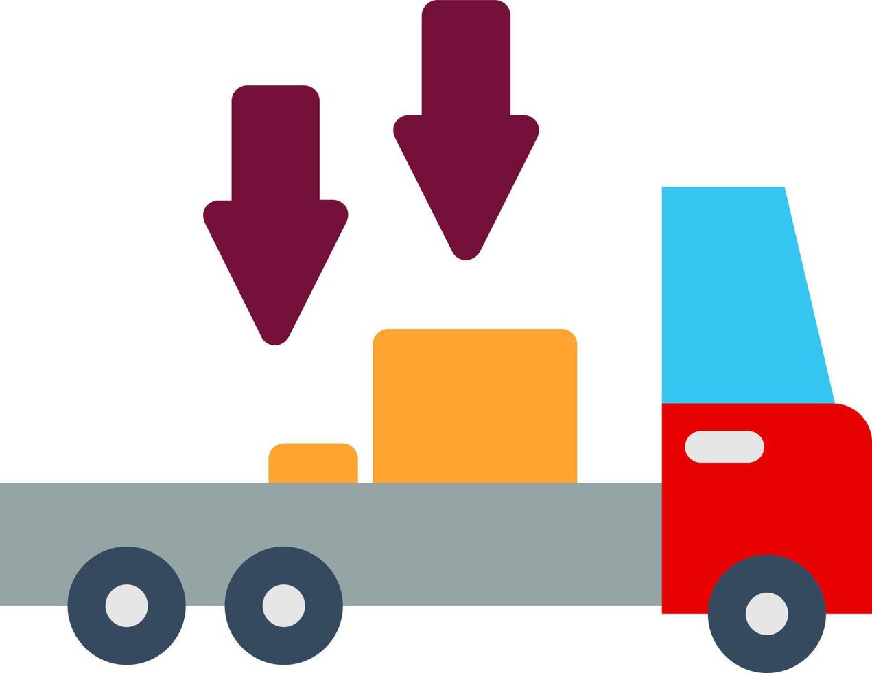 Truck Loading Vector Icon Design
