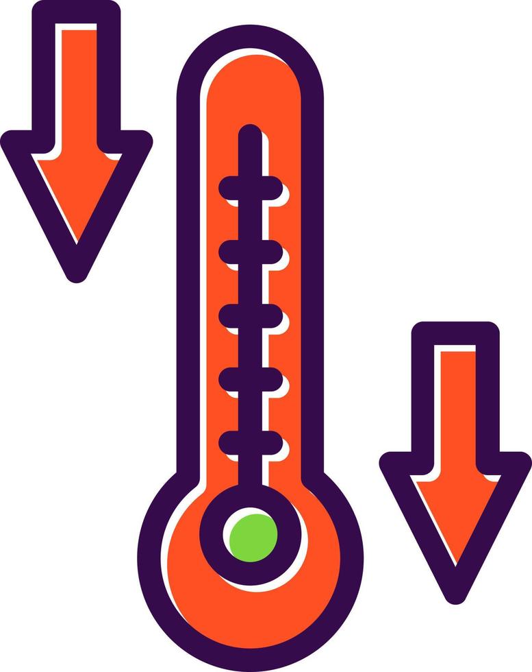 diseño de icono de vector de baja temperatura