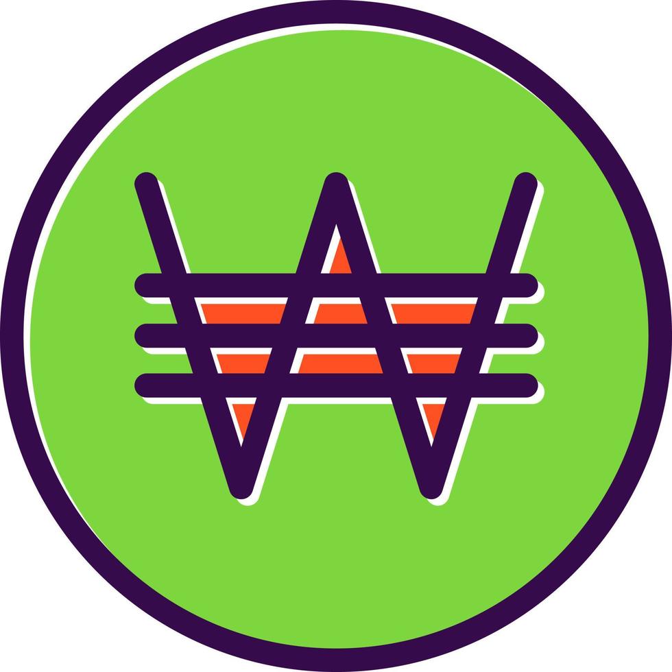 Won Sign Vector Icon Design