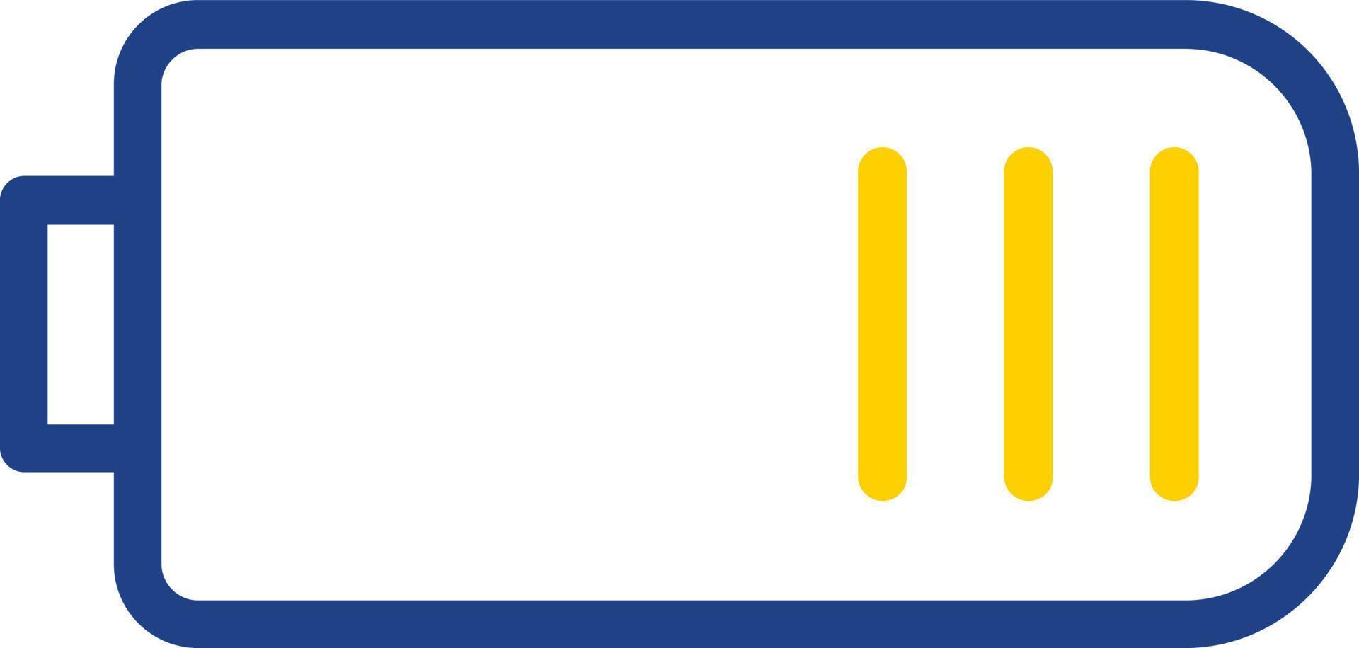 Battery Quarter Vector Icon Design
