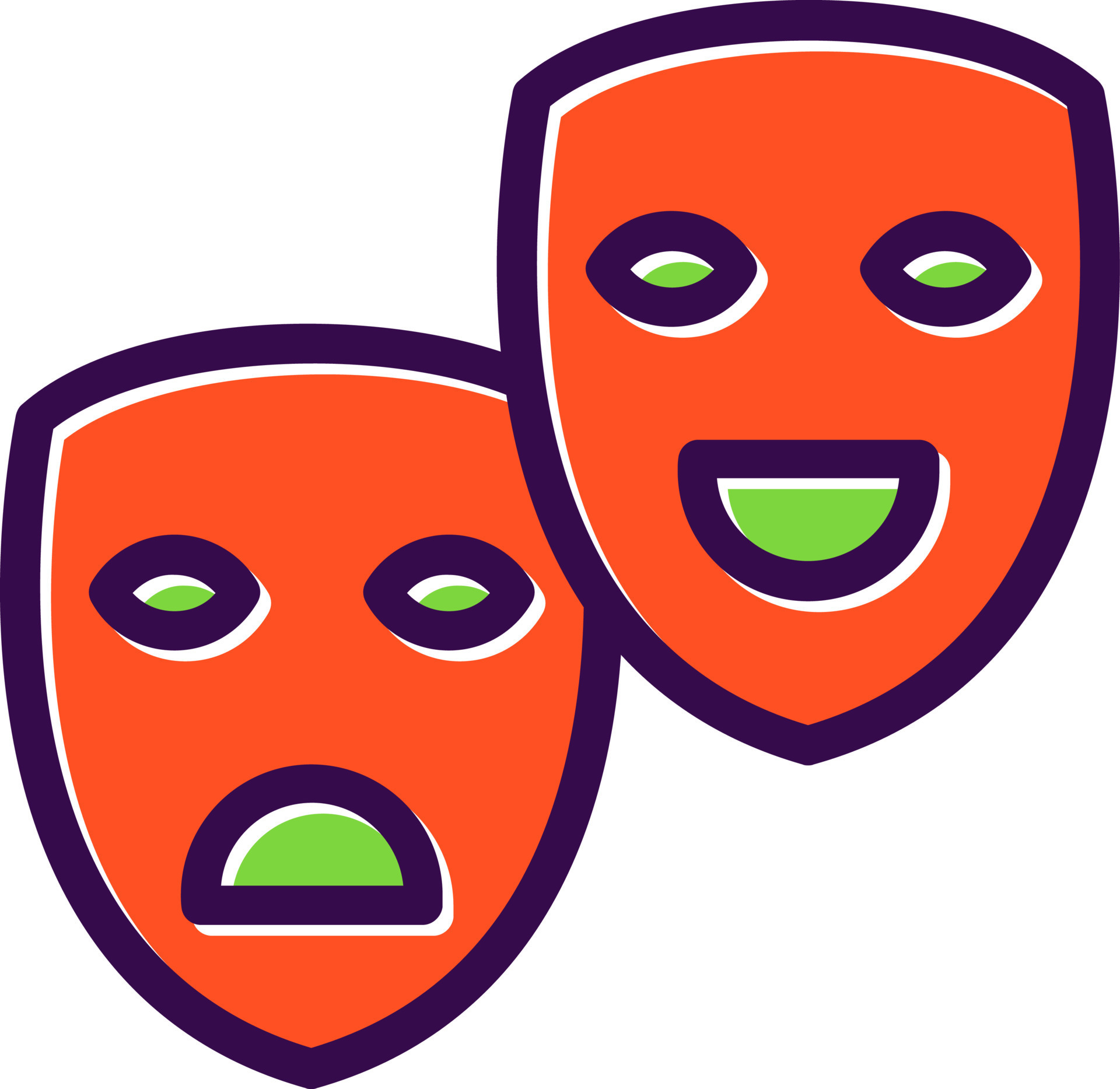 Theater Masks Vector Icon Design 15349551 Vector Art at Vecteezy