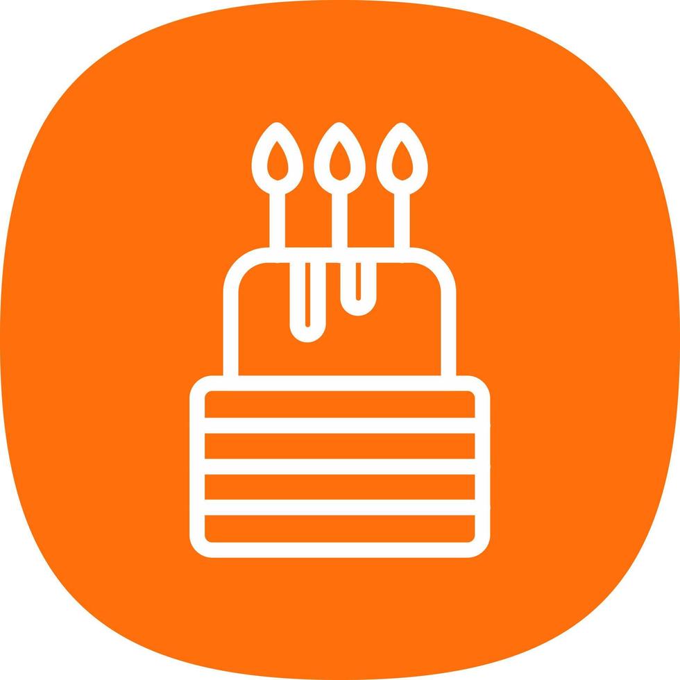 diseño de icono de vector de pastel de cumpleaños