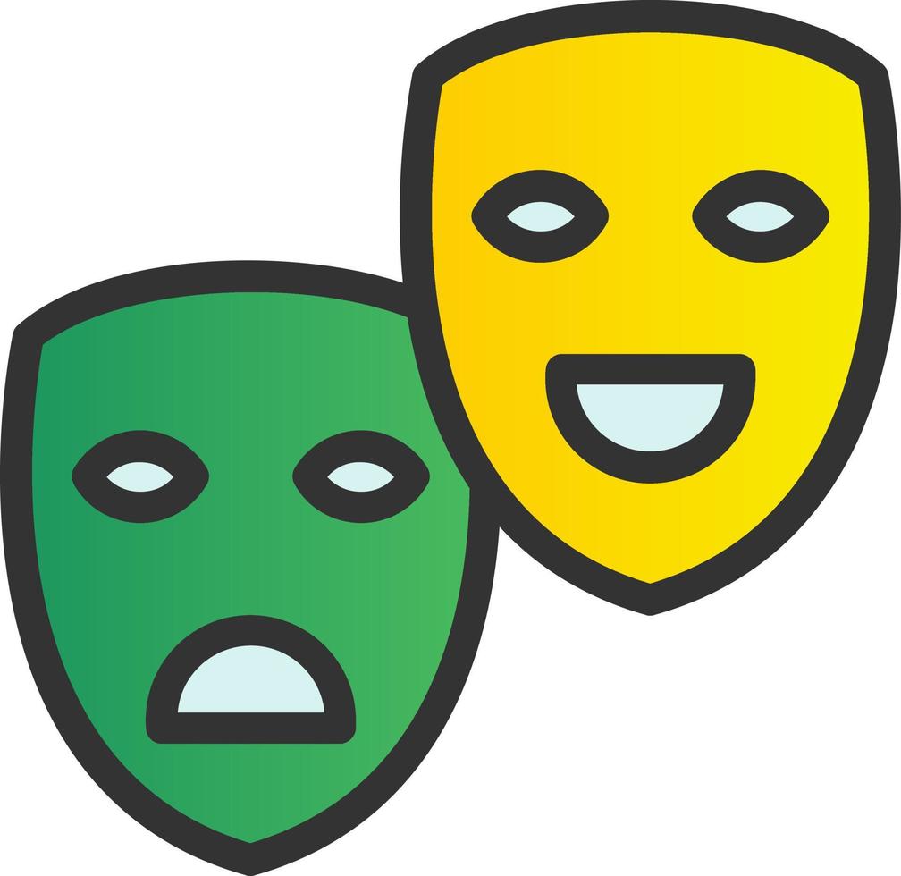 diseño de icono de vector de máscaras de teatro