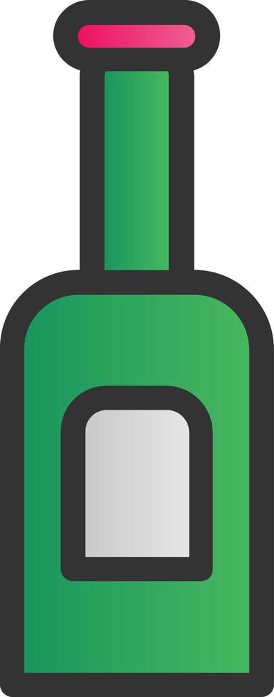 Wine Bottle Vector Icon Design