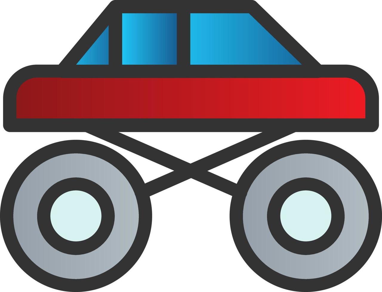 Truck Monster Vector Icon Design