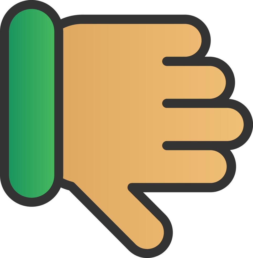 Thumbs Down Vector Icon Design