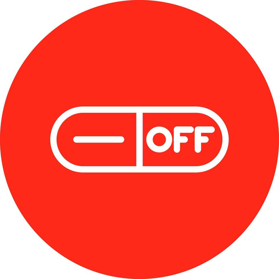 Toggle Off Vector Icon Design