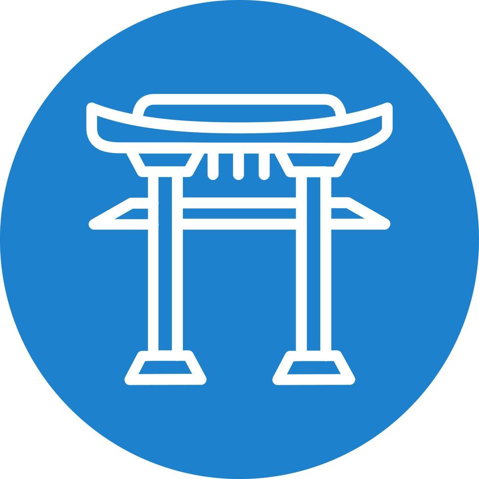diseño de icono de vector de puerta torii