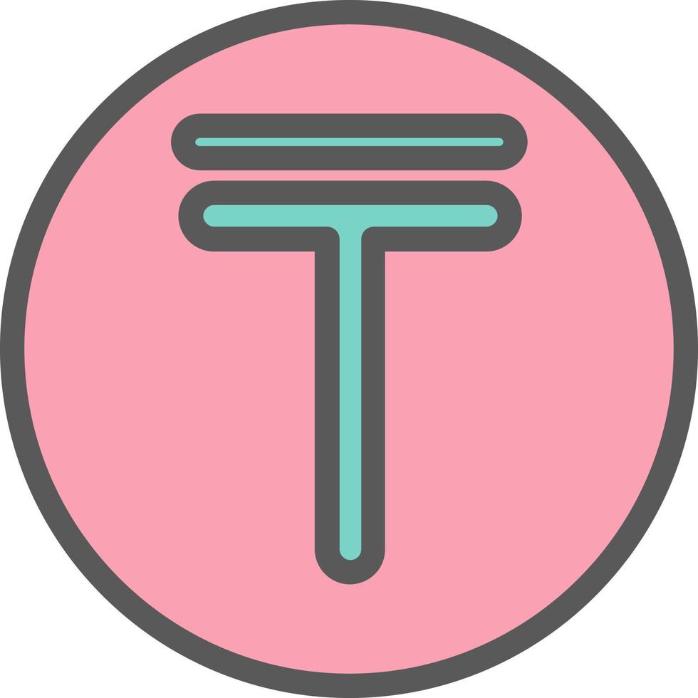 Tenge Vector Icon Design