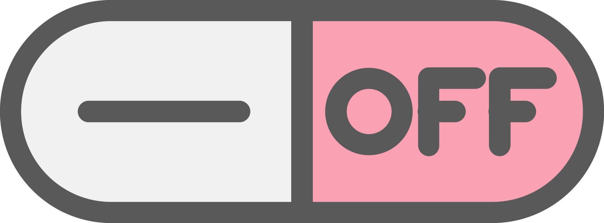 Toggle Off Icon vector