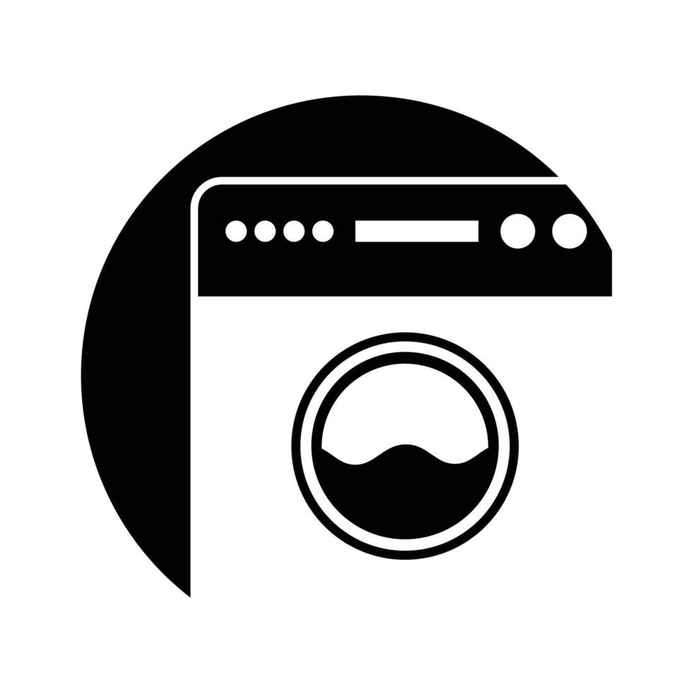 washing machine logo vector