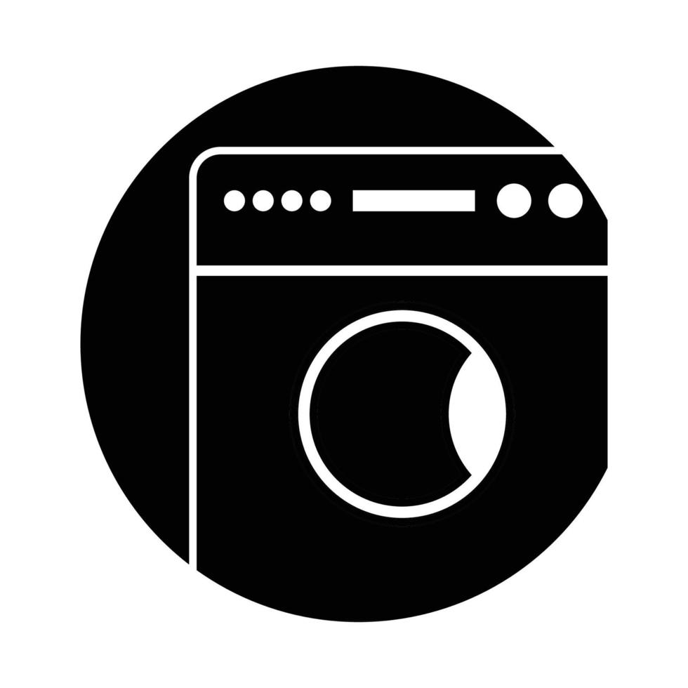 washing machine logo vector