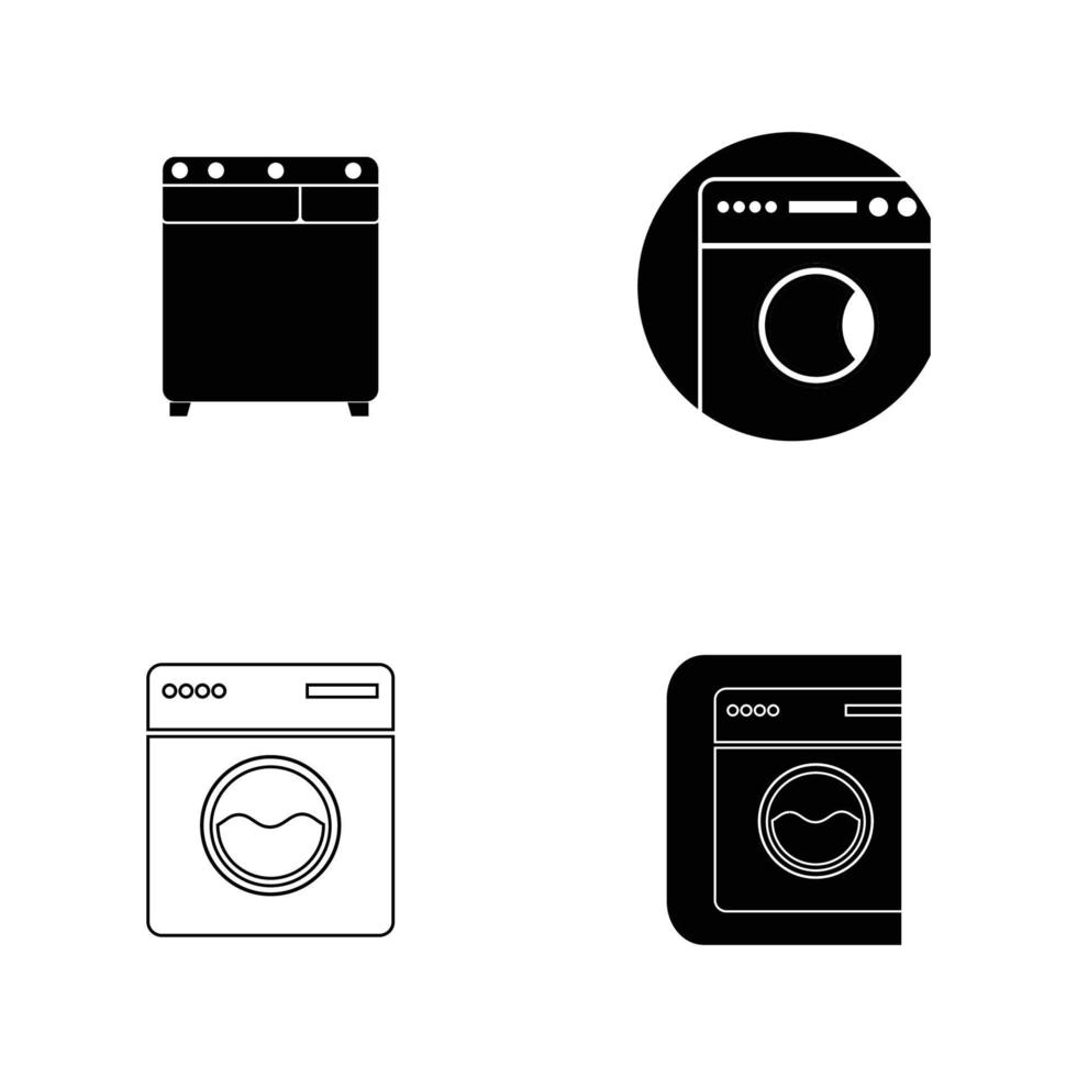 washing machine logo vector