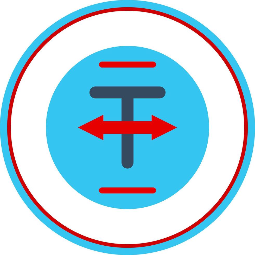 Text Width Vector Icon Design