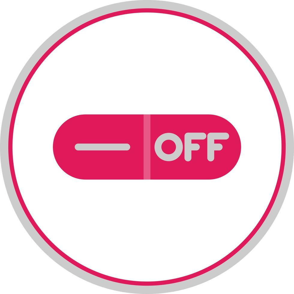 Toggle Off Vector Icon Design