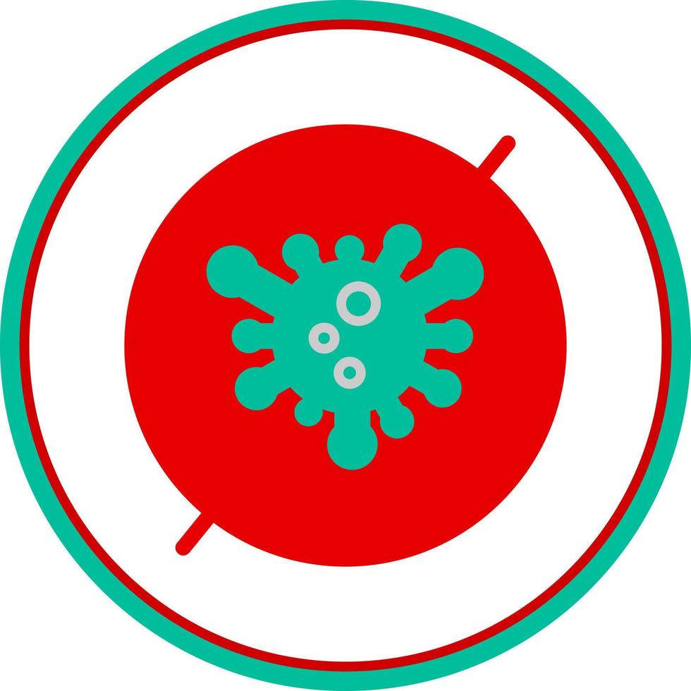 Virus Slash Vector Icon Design