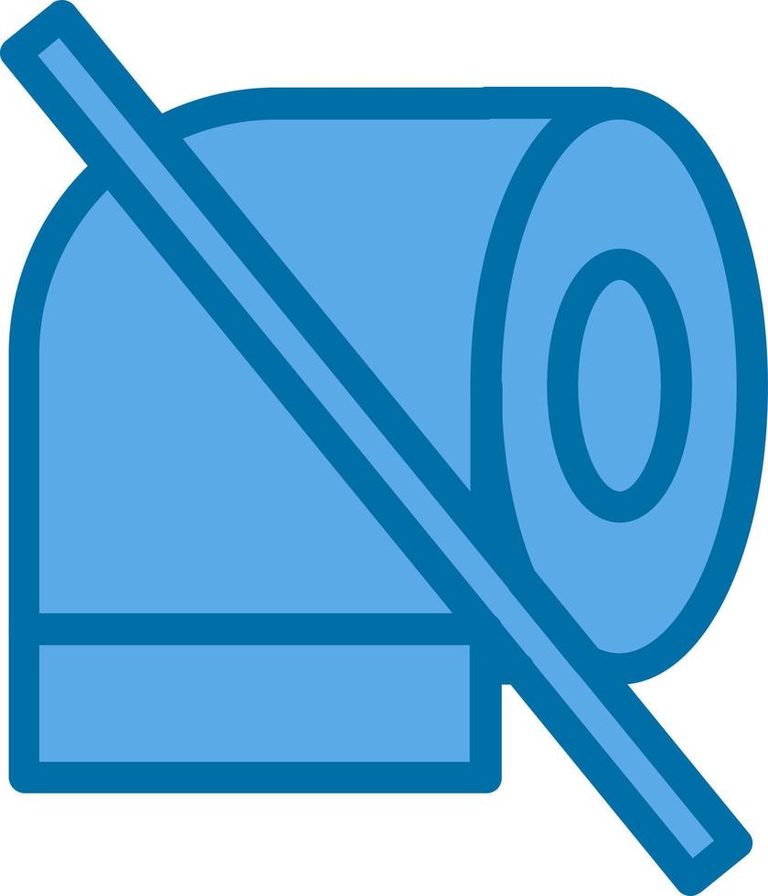 Toilet Paper Slash Vector Icon Design