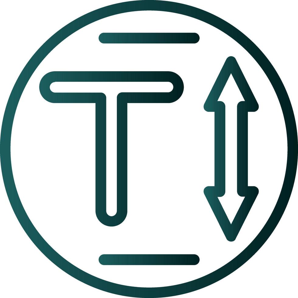 Text Height Vector Icon Design