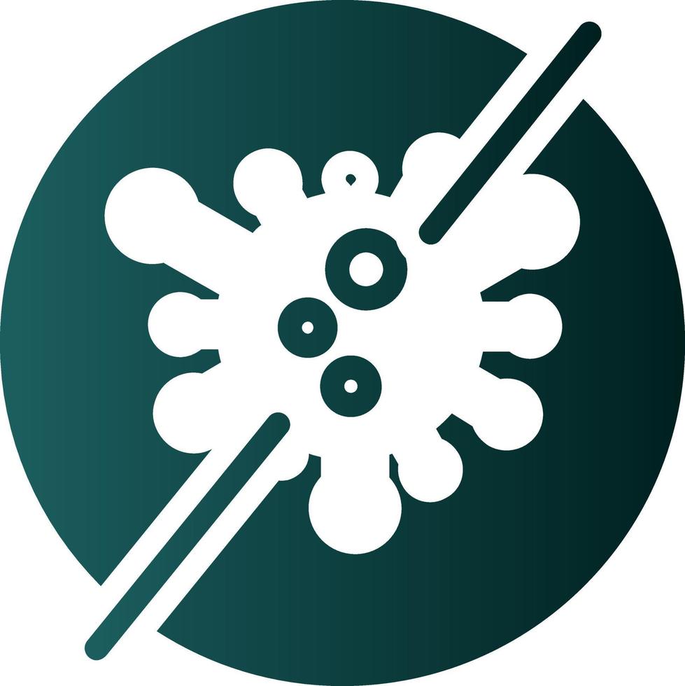 Virus Slash Vector Icon Design