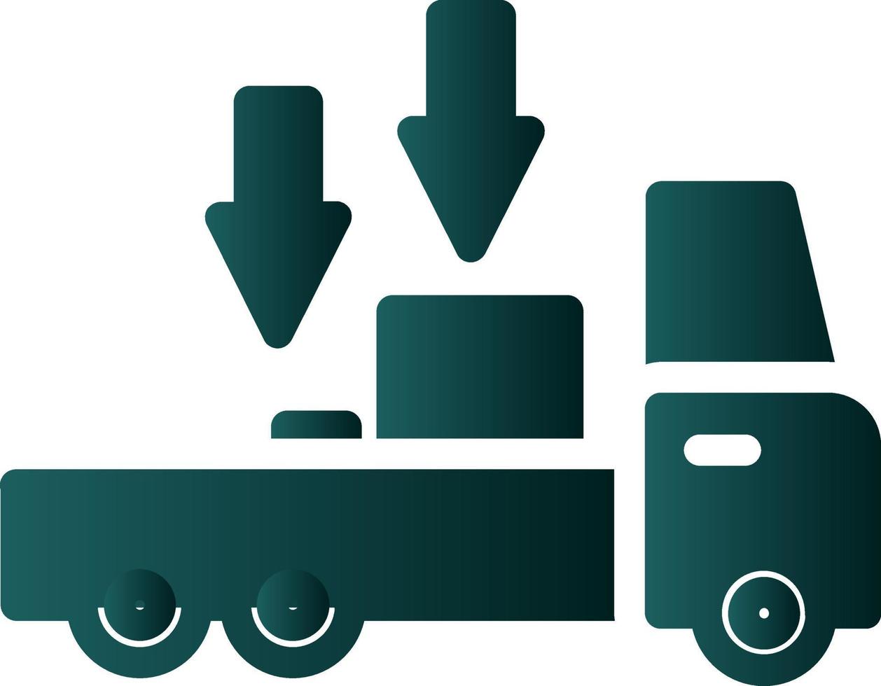 Truck Loading Vector Icon Design