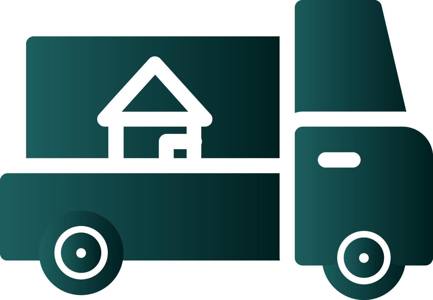Truck Moving Vector Icon Design