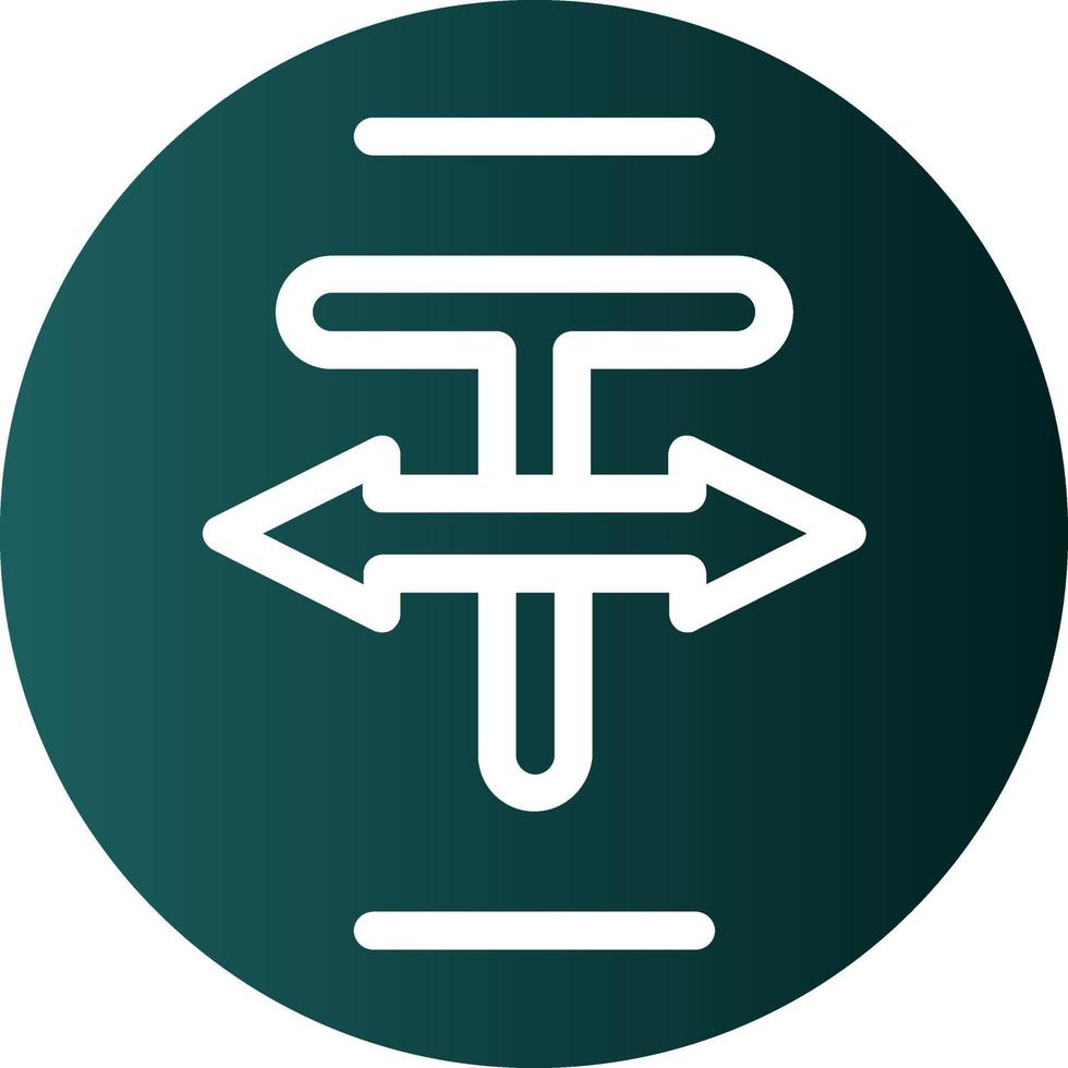 Text Width Vector Icon Design