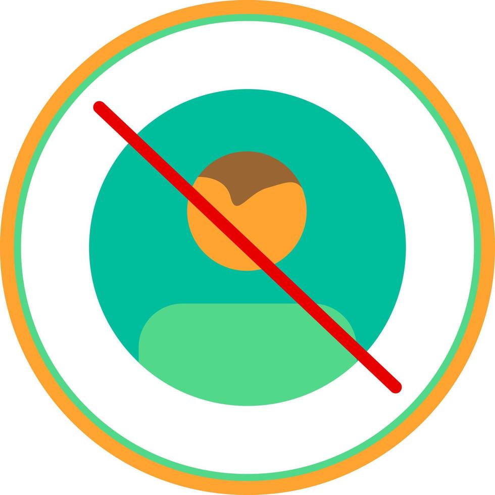 User Slash Vector Icon Design
