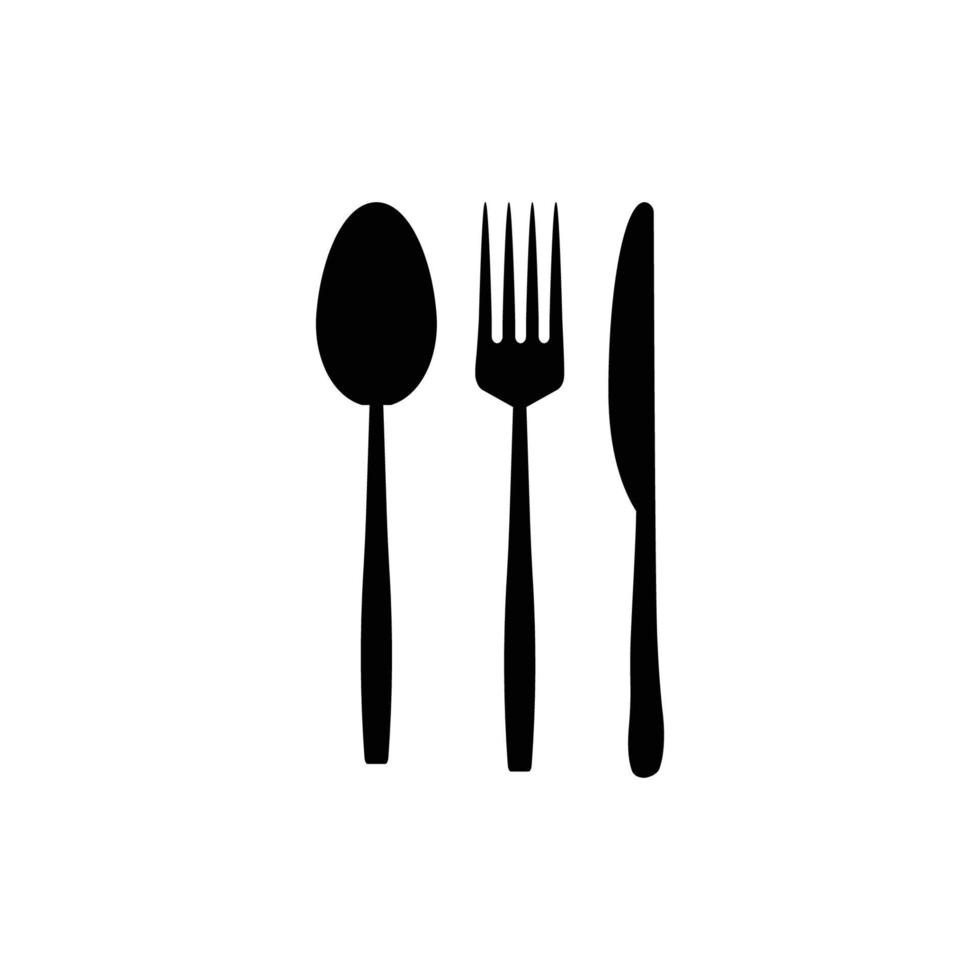 spoon fork knife logo vector