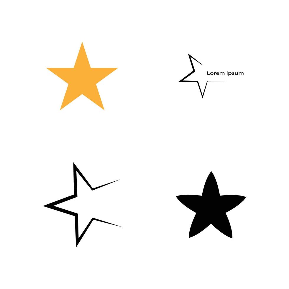 logotipo de estrella simple y moderno vector