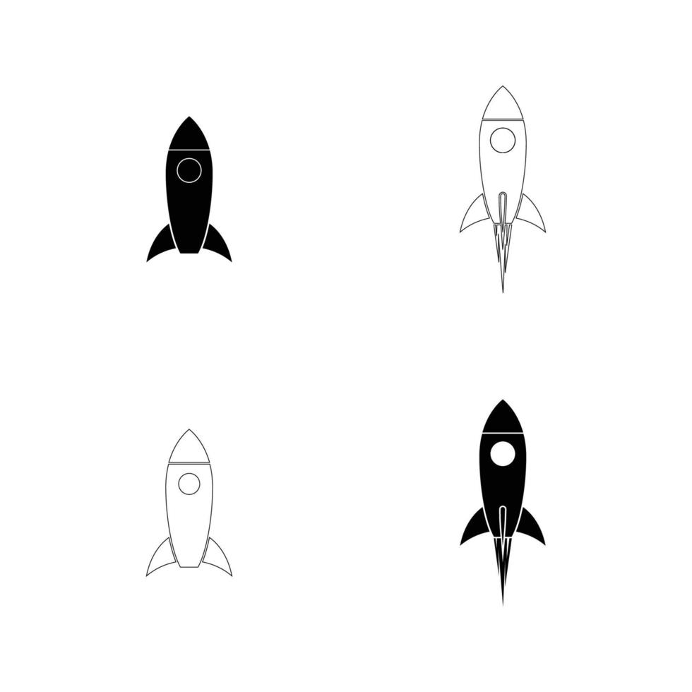 Rocket ilustration logo vector