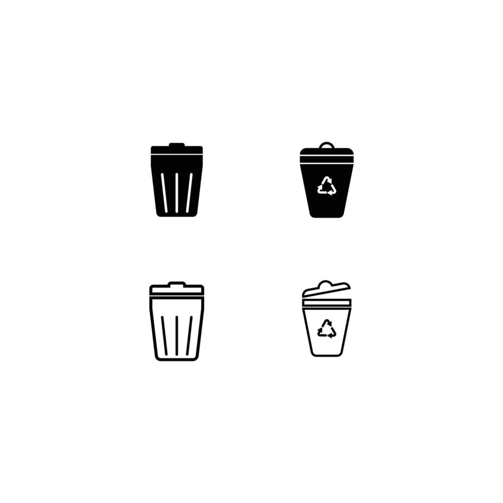 logotipo de bote de basura vector