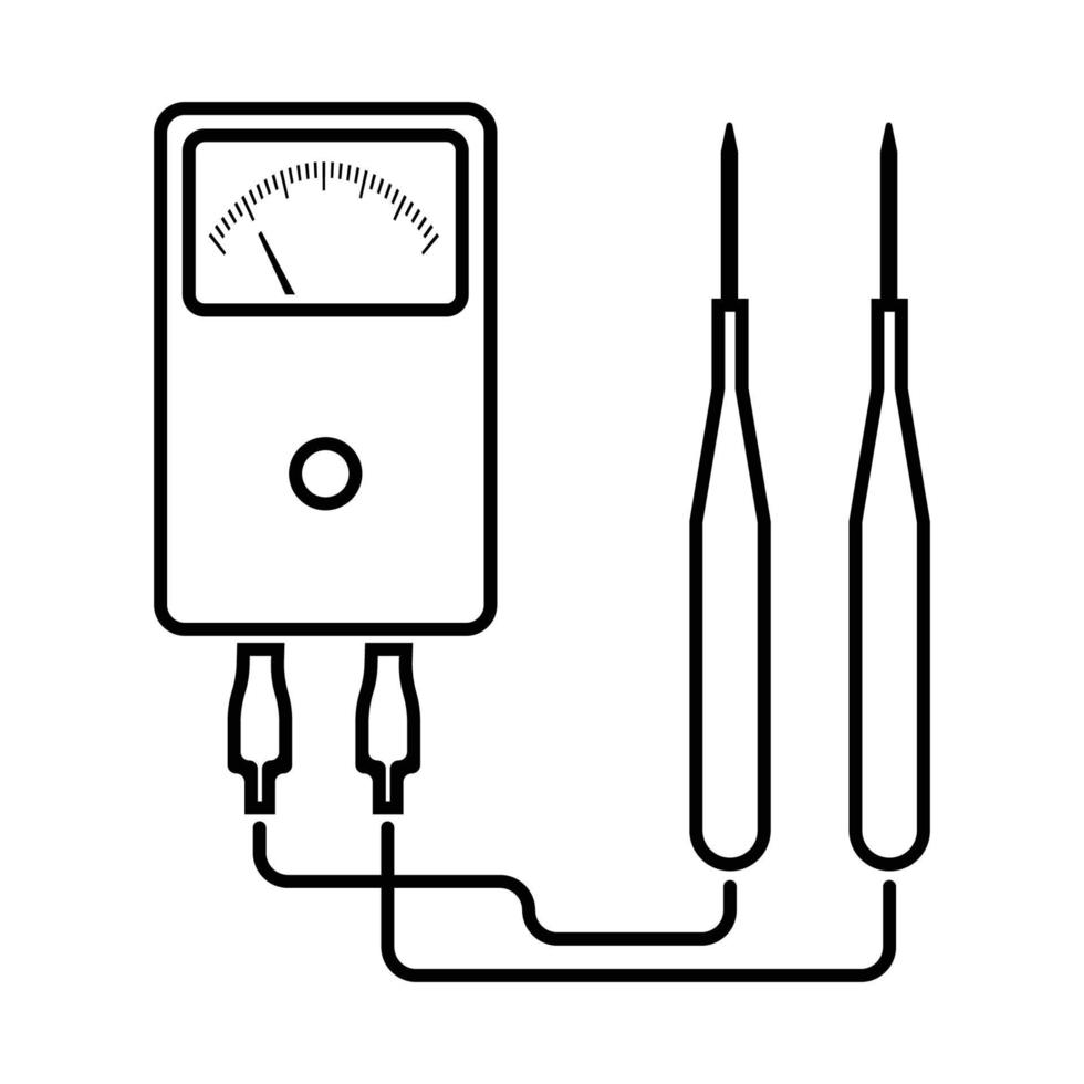 logotipo de instrumentos de medición eléctrica vector