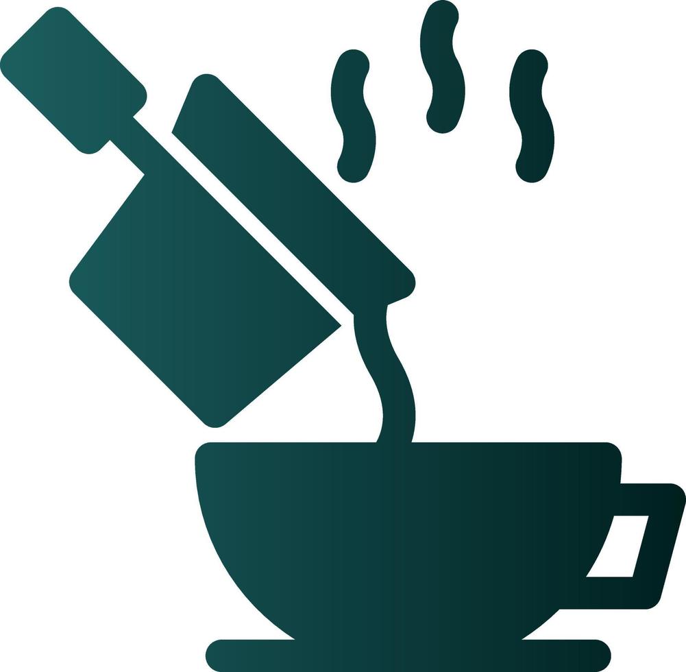 Pour Coffee Vector Icon Design