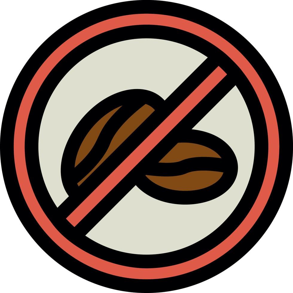 No Caffeine Vector Icon Design