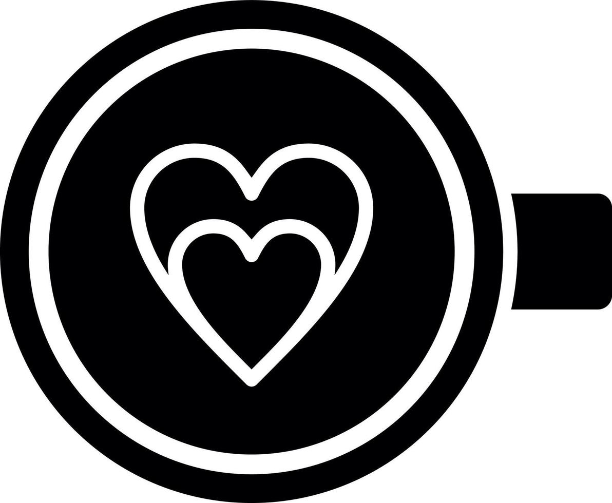 Coffee Heart Vector Icon Design