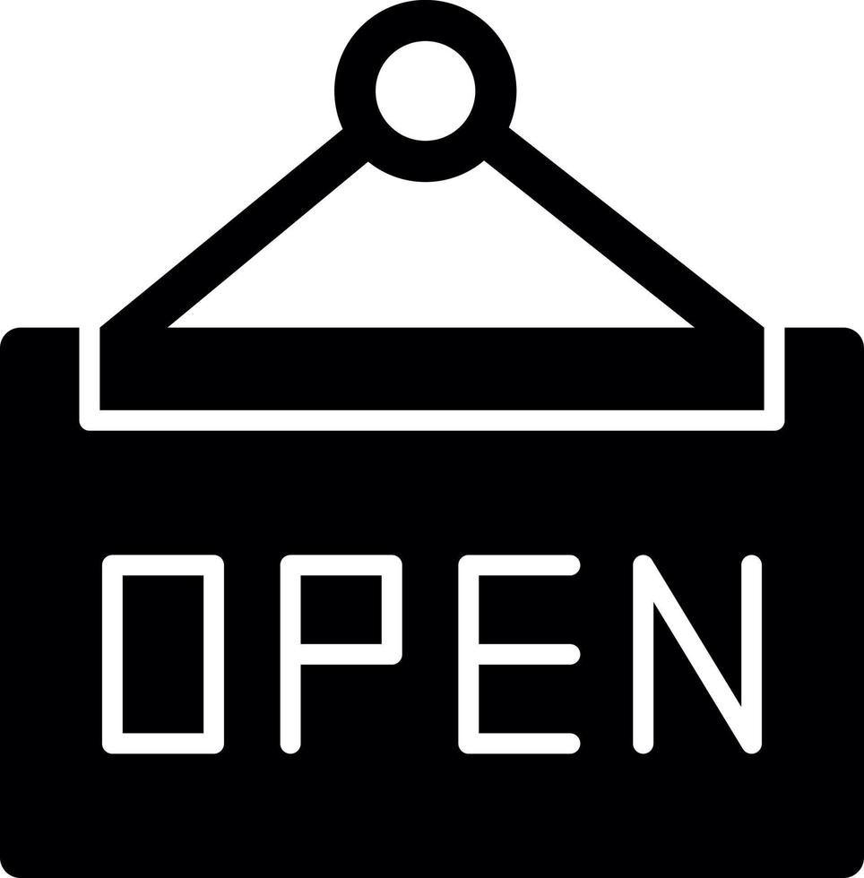 Cafe Open Sign Vector Icon Design