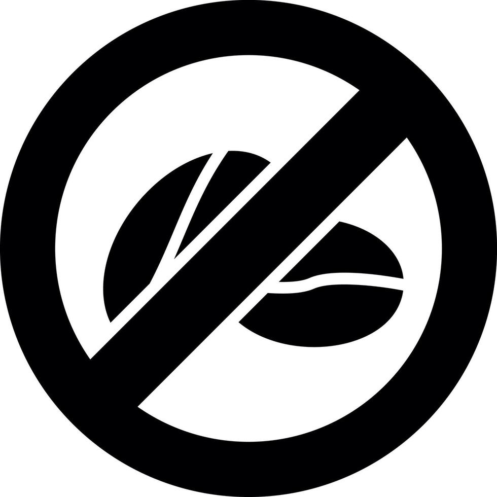 No Caffeine Vector Icon Design