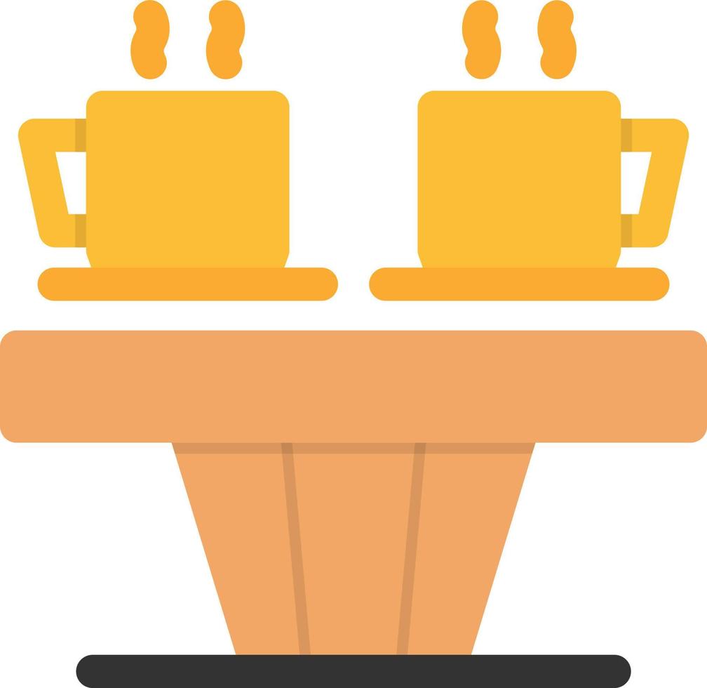 diseño de icono de vector de mesa de café