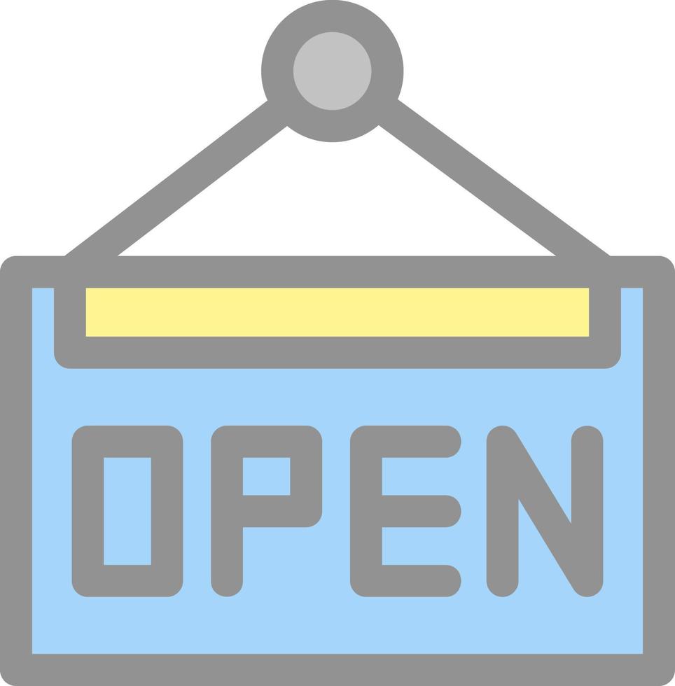 Cafe Open Sign Vector Icon Design