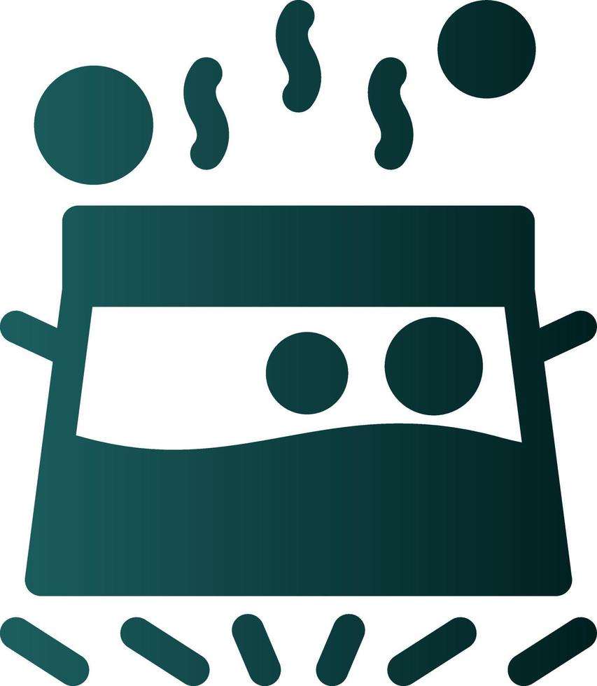 Water Boil Vector Icon Design