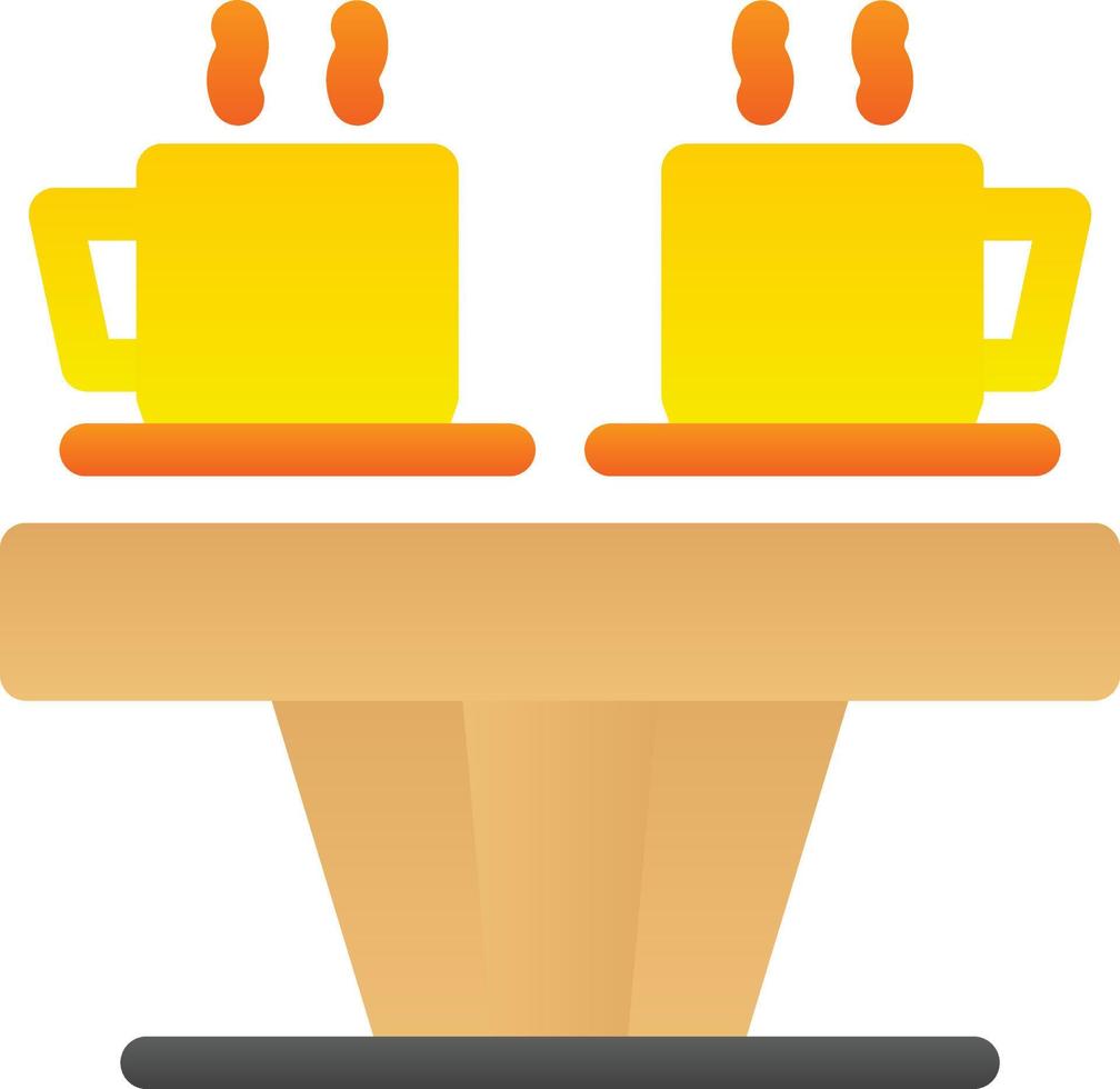 diseño de icono de vector de mesa de café