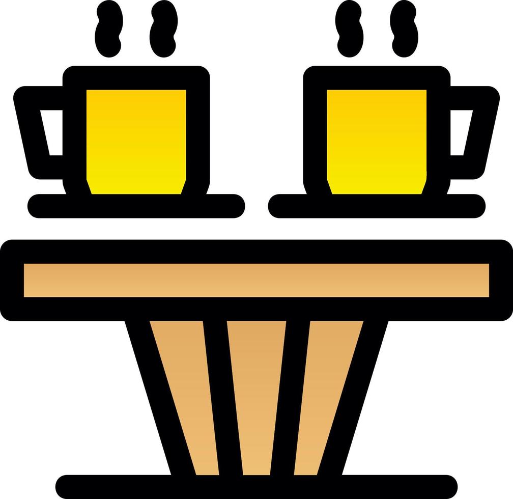 Coffee Table Vector Icon Design