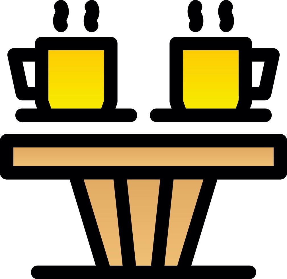 Coffee Table Vector Icon Design