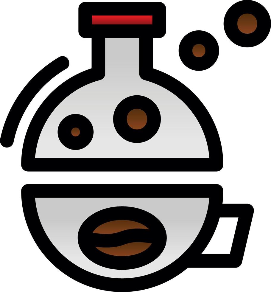 diseño de icono de vector de ciencia de café