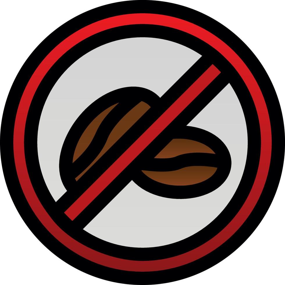 No Caffeine Vector Icon Design